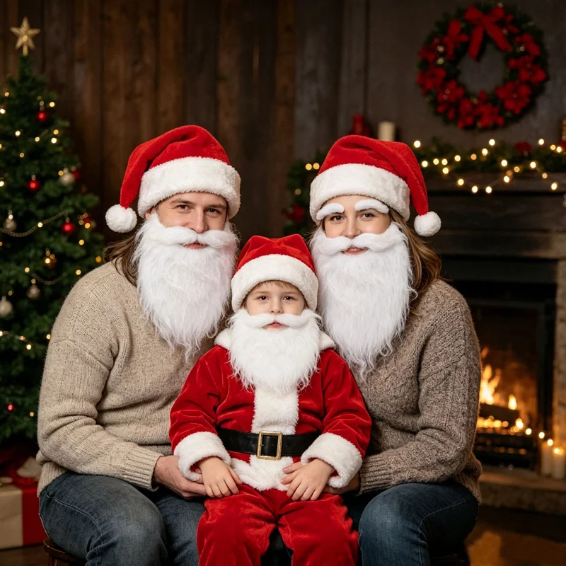 Lustiger Weihnachtsmann Bart