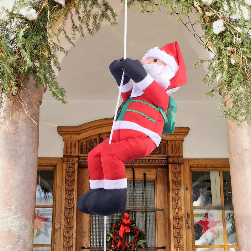 Dekorative Weihnachtsmann Figur mit Seil