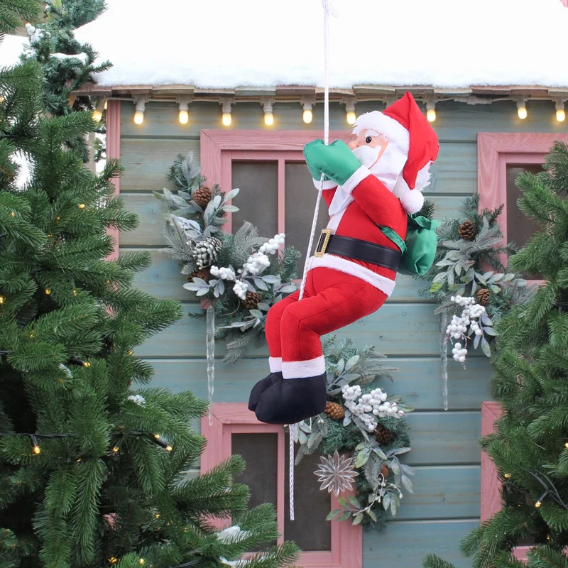 Dekorative Weihnachtsmann Figur mit Seil