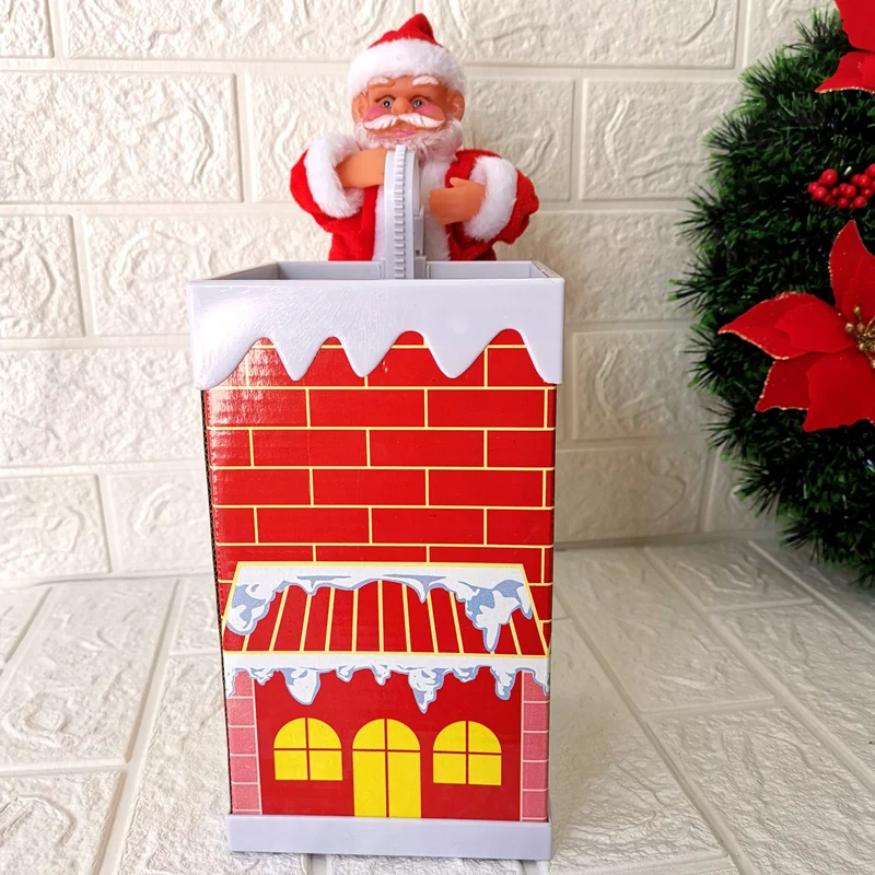 Dekorative Weihnachtsmann Figur mit Leiter