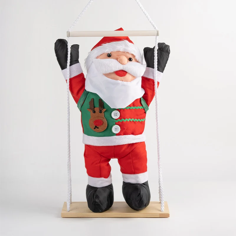 Dekorative Weihnachtsmann Figur mit beweglichen Armen