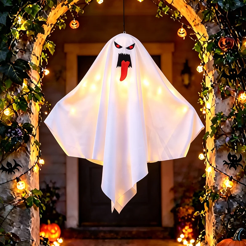 Dekorative Halloween Geistfigur mit LED-Beleuchtung