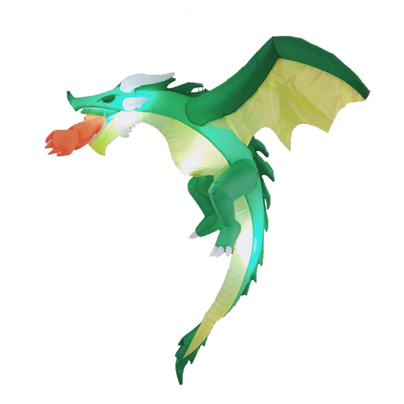 Aufblasbarer Drachen mit Licht und Feuerball
