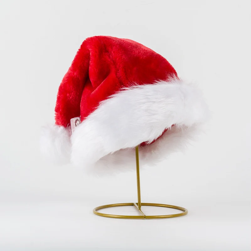 Leuchtende Weihnachtsmütze mit Plüschbesatz