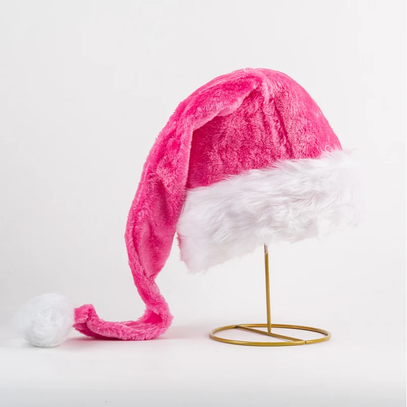 Leuchtende Weihnachtsmütze mit Plüschbesatz