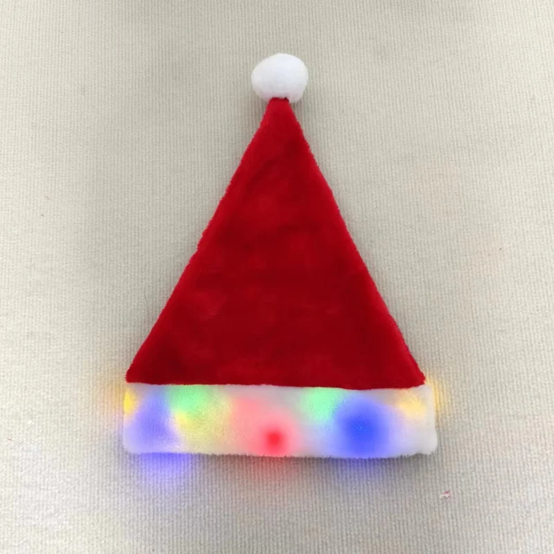 Leuchtende Weihnachtsmütze aus Plüsch