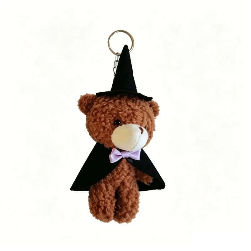Kuscheliger Halloween-Teddybär Schlüsselanhänger