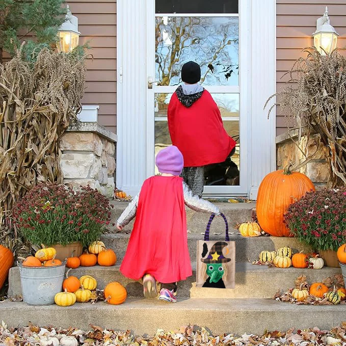 Halloween Tragetasche mit Hexenmotiv