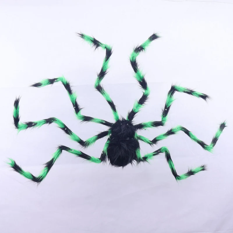 Gruselige Halloween Spinnen Dekoration mit LED-Beleuchtung