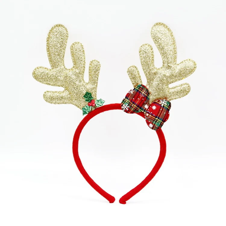 Festlicher Weihnachts-Haarreif mit lustigen Weihnachtsmannfiguren