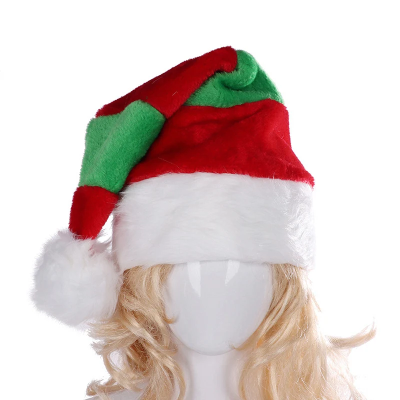 Festliche Weihnachtsmütze mit Plüschbesatz