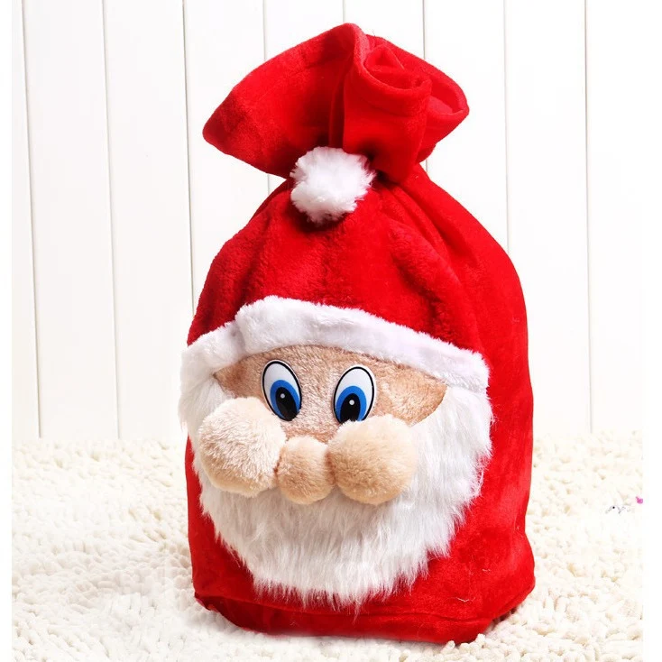 Festliche Geschenktasche mit Weihnachtsmann-Motiv