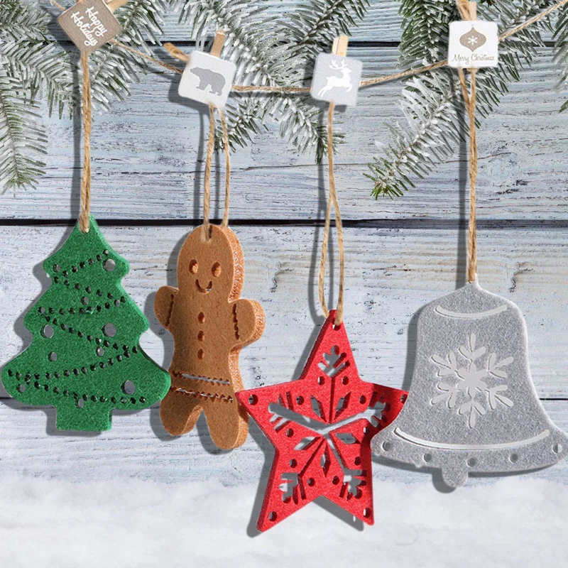 Dekorative Weihnachtsstern Anhänger aus Filz