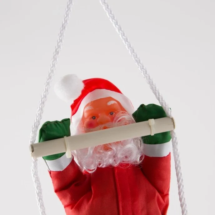 Dekorative Weihnachtsmannfigur mit Leiter