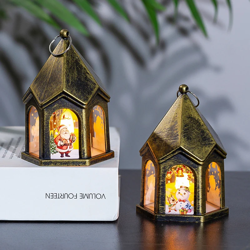 LED Weihnachtslaterne mit nostalgischem Design