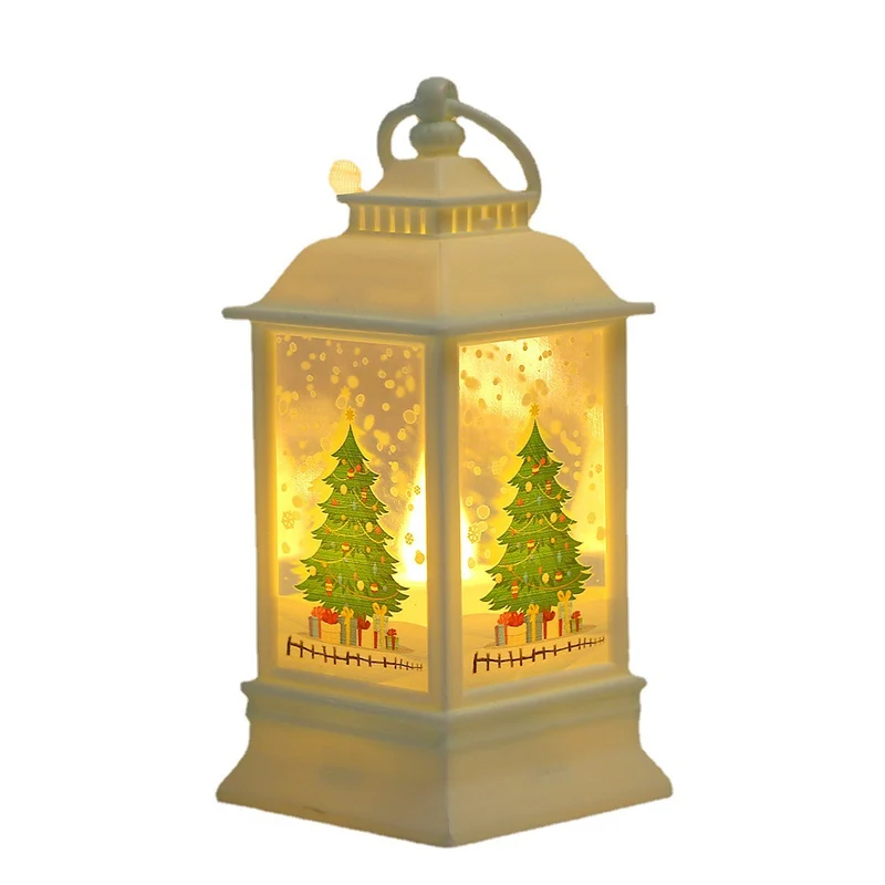 Festliche Weihnachtslaterne mit Schneemann-Motiv