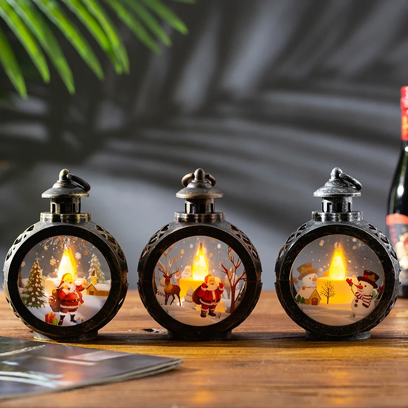 Dekorative Weihnachtslaterne mit LED Beleuchtung