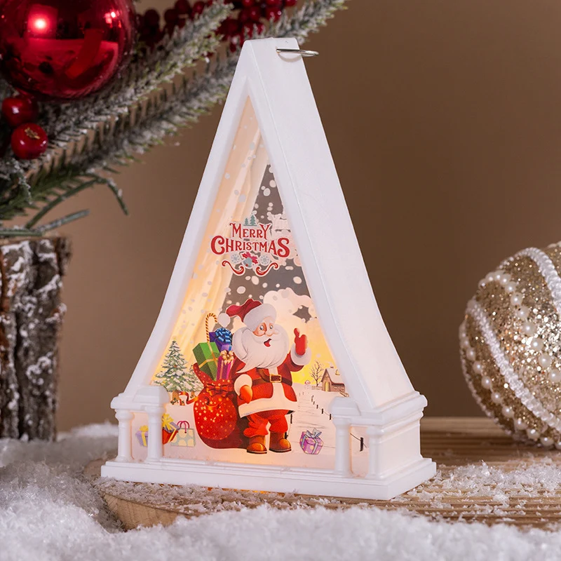Weihnachtslaterne mit LED Beleuchtung und festlichem Schneemann