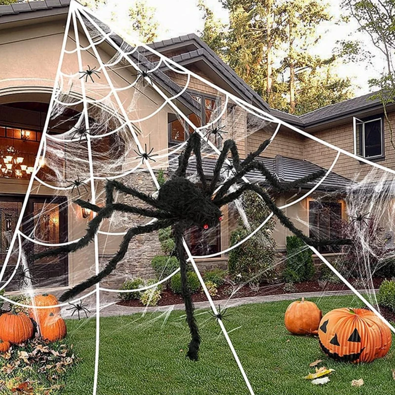 Gruselige Halloween-Deko-Spinnennetz