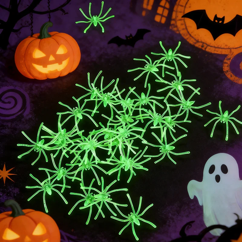 Gruselige Glow-In-the-Dark Spinnen