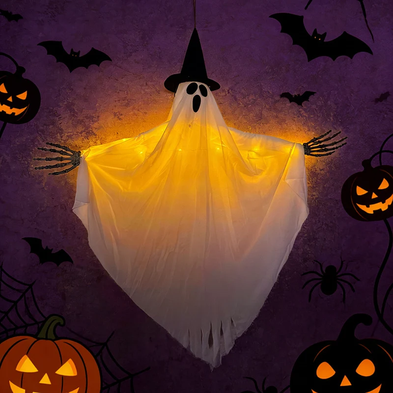 Dekorativer Halloween-Geist mit LED-Lichtern