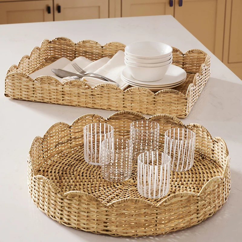 Woven Decorative Serving Tray Karnz