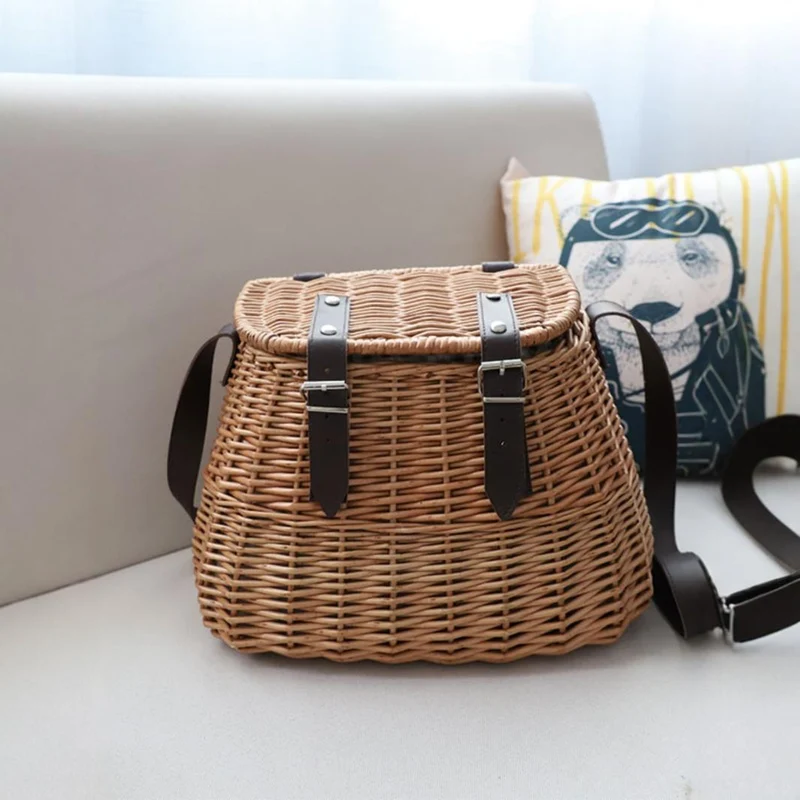 Stilvolle Gewebte Bucket Bag Karnz