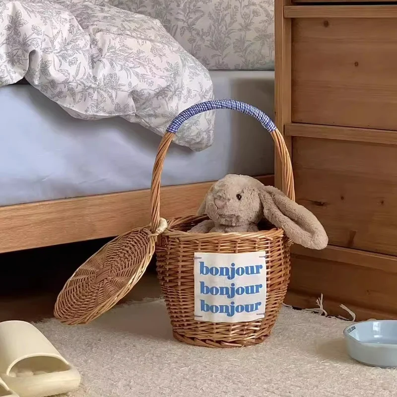 Handgewebter Dekorativer Picknickkorb Karnz