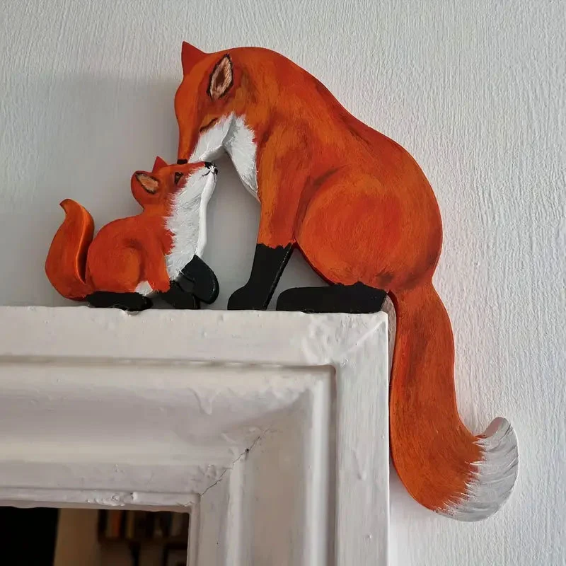 Verspielt Füchse Familie Wandkunst