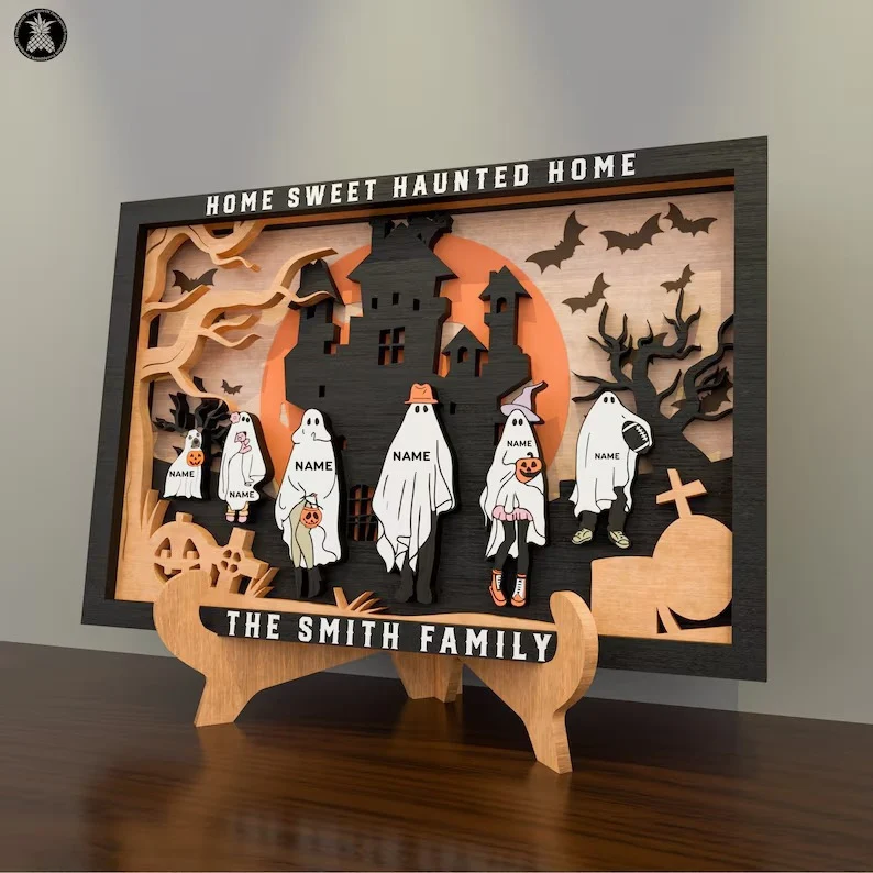 Personalisierte Halloween Schattenbox