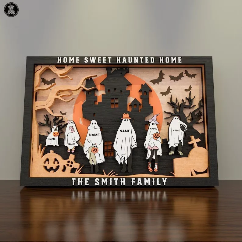 Personalisierte Halloween Schattenbox