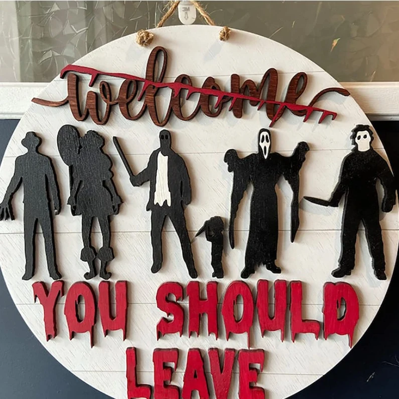 Halloween-Themen Holz Wanddeko