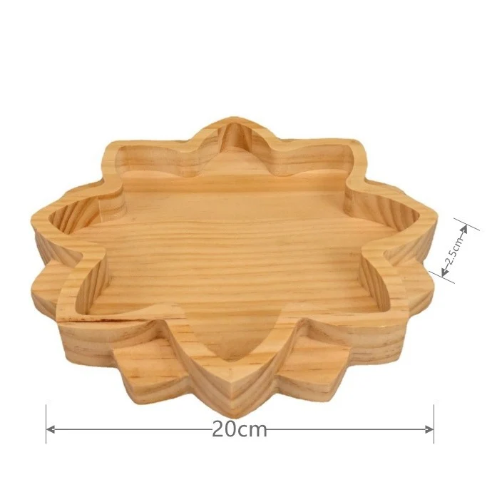 Dekoratives Holzserviertablett
