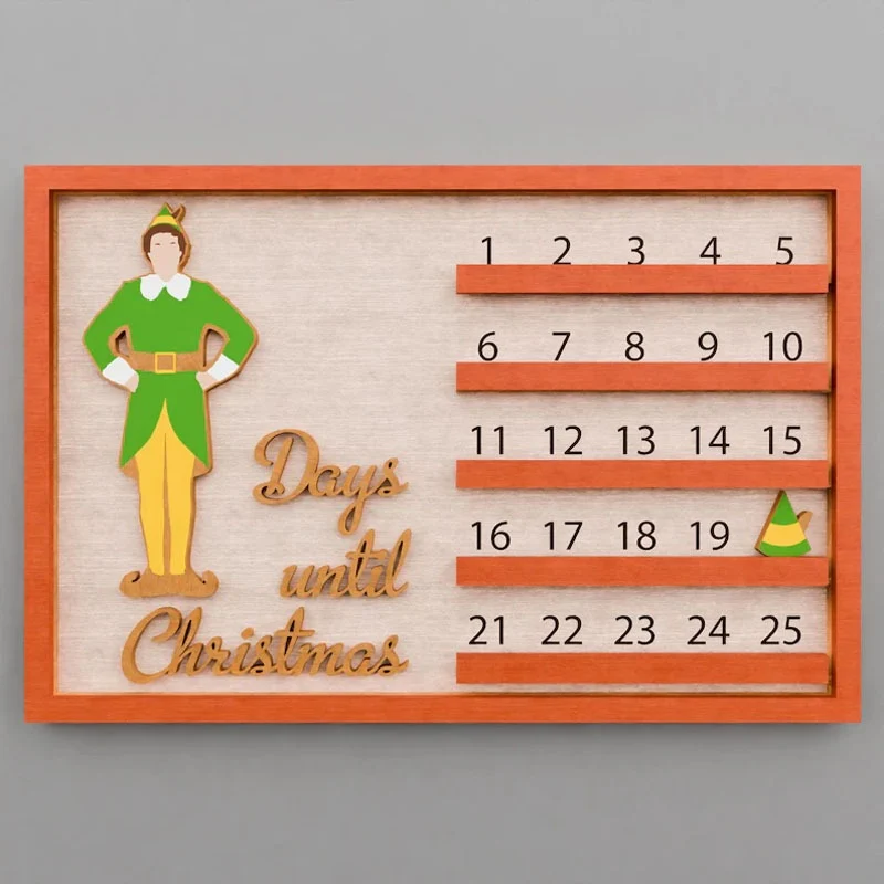 Advent Countdown Wanddekoration