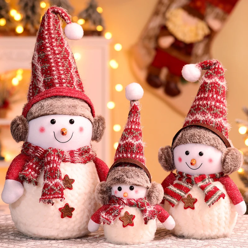 Dekorative Plüsch-Schneemann-Figur