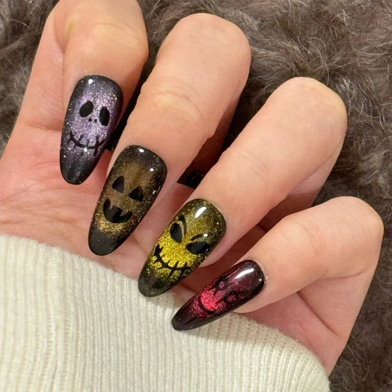 Verspielt Halloween-inspiriertes Press-On Nagelkunstset