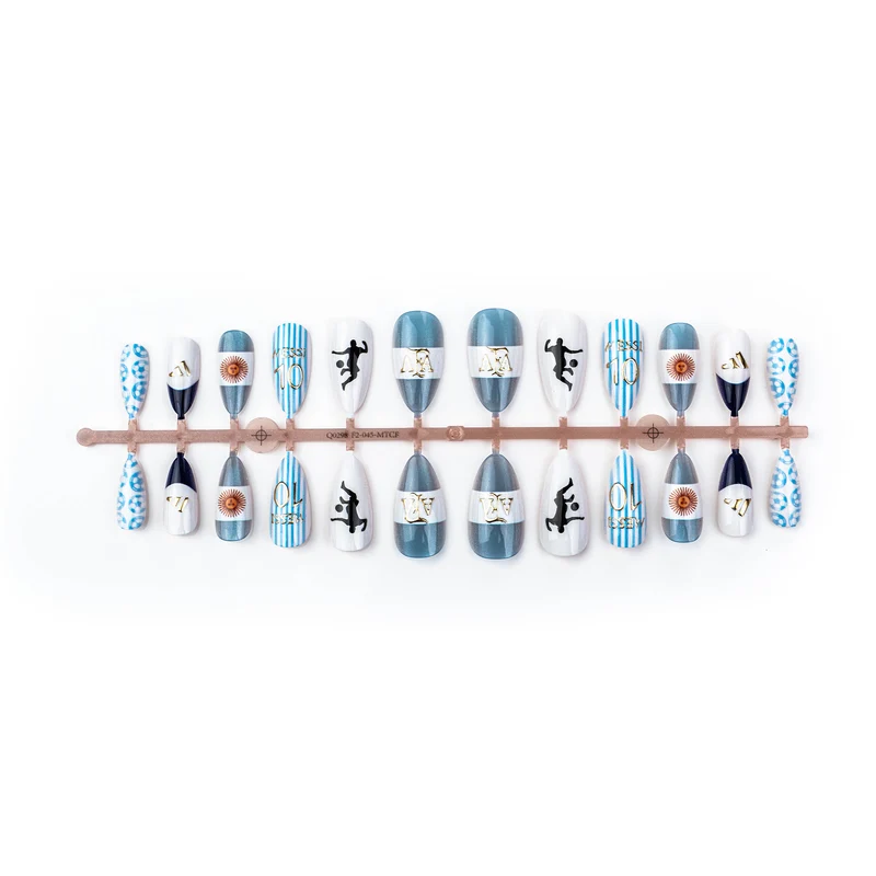 Sport-Themen Press-On Nail Art Set