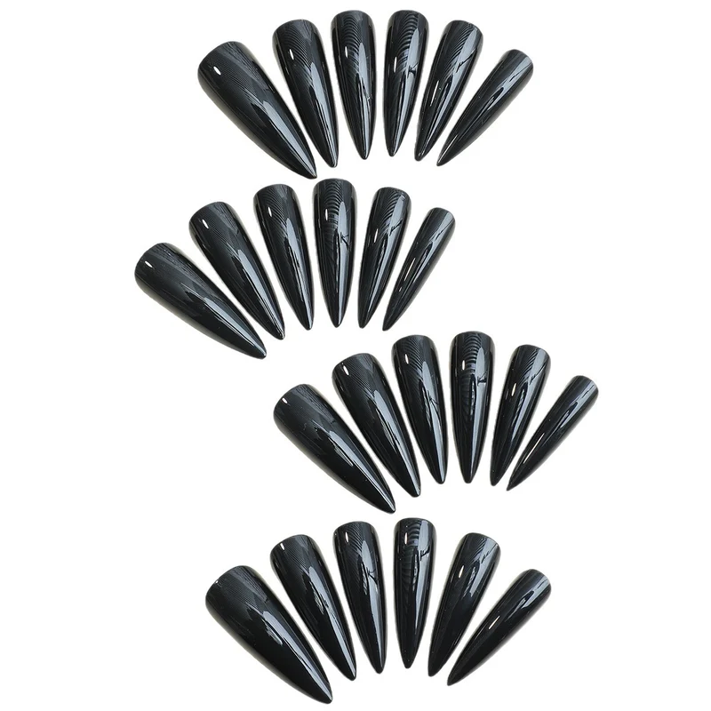 Scharfe Spitzige Stiletto Press-On Nagelset