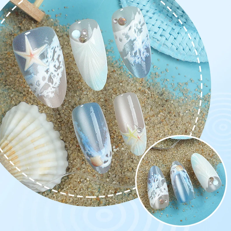 Meeres-Themen Press-On Nagelkunst Set