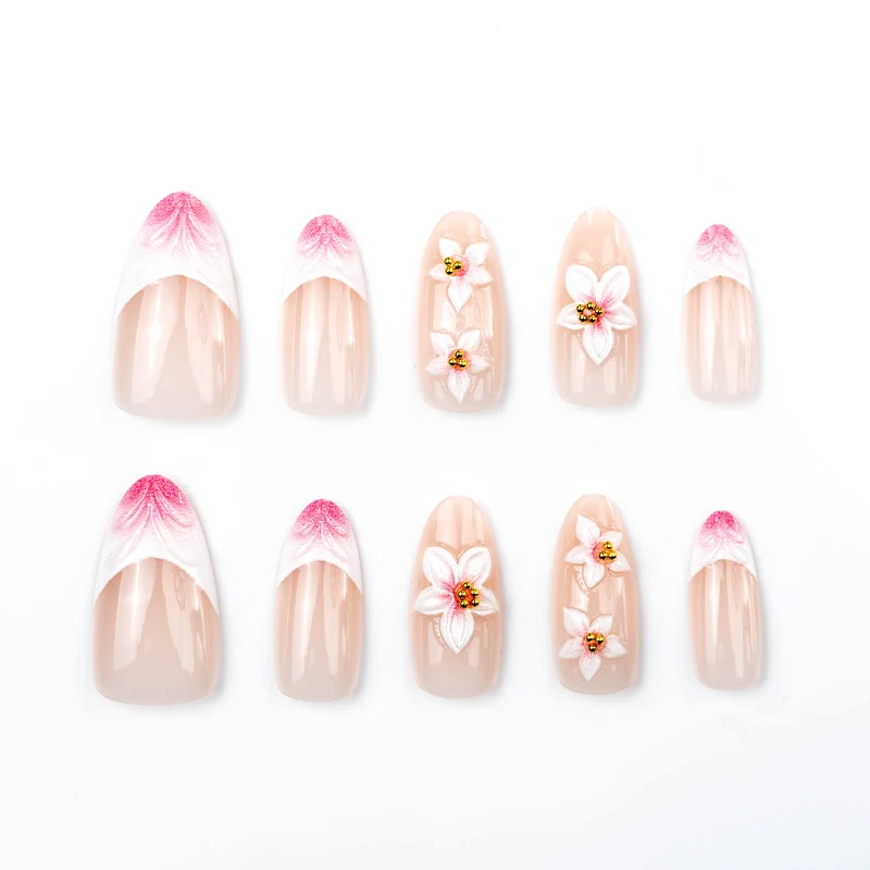 Premium Kirschblüten Press-On Nail Art Set