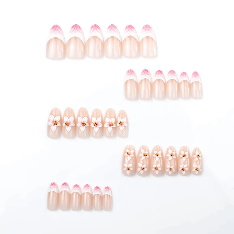 Premium Kirschblüten Press-On Nail Art Set
