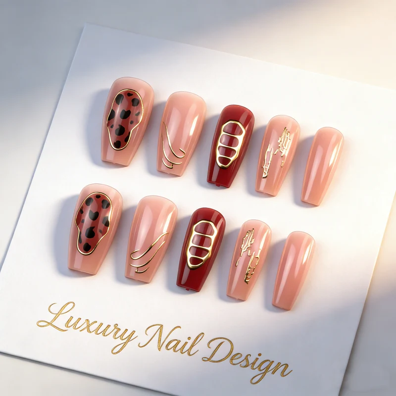 Luxuriöses Künstlerisches Press-On Nagelkunst-Set