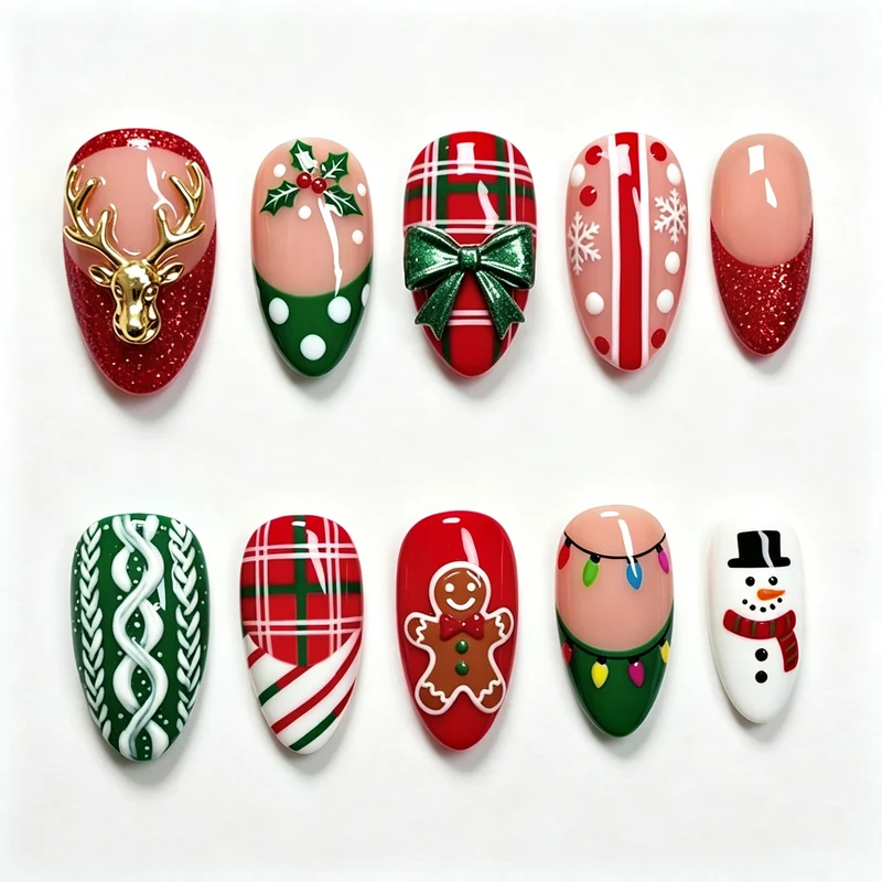 Urlaubs-Themen Press-On Nagelkunst Set