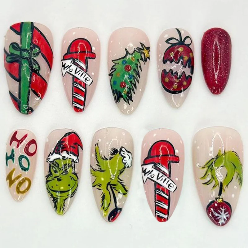 Urlaubs-Themen Künstlerische Press-On Nagelkunst Set