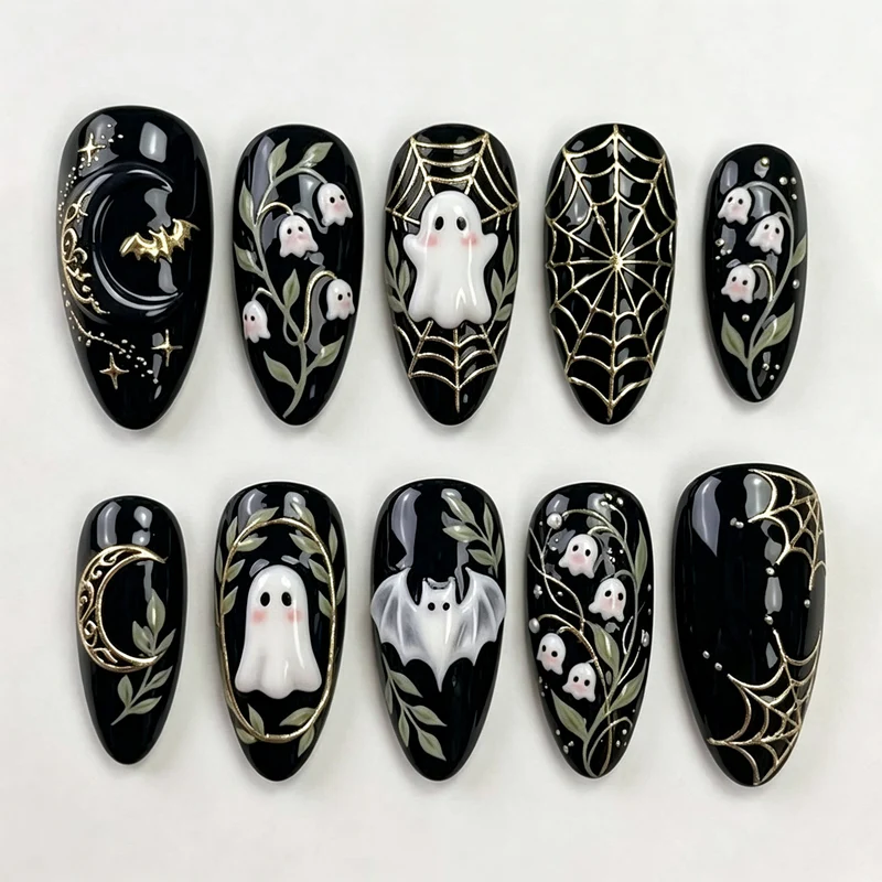Gothic-Themen Druck-Nagelset
