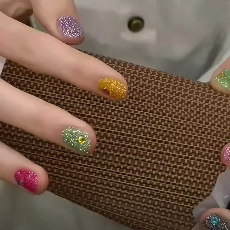 Glitzer-Nagelkunst-Set