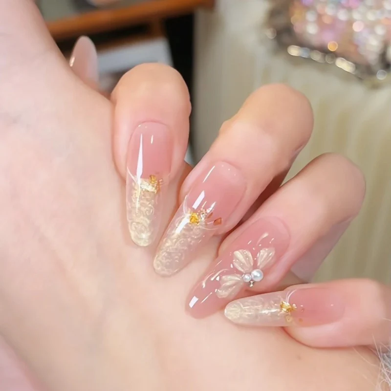 Blumen Acryl Nagelverlängerungen