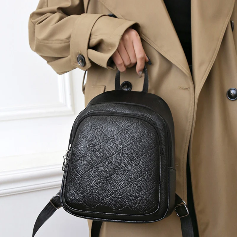 Damen Elegante Strukturierte Mini-Rucksack Karnz