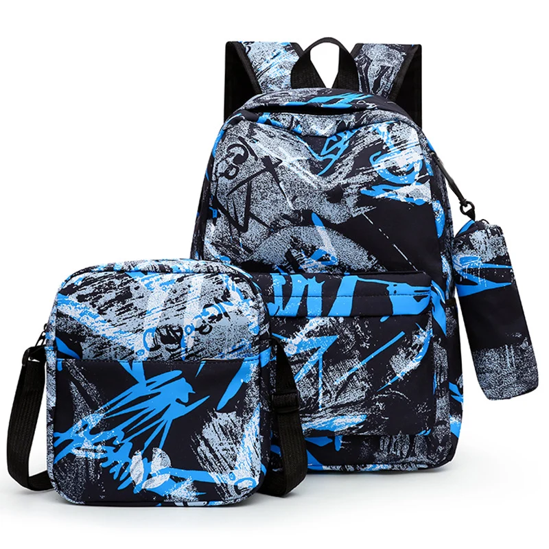 Graffiti-Druck Multifunktionaler Rucksack-Set Karnz
