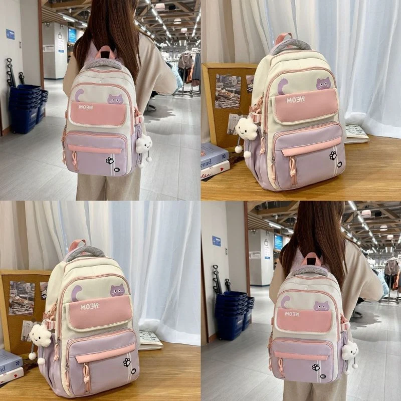 Lustiger katzenmotivierter Schulrucksack Karnz
